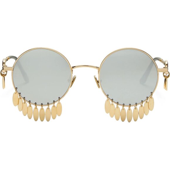 NEW VALENTINO SUNGLASSES GOLD SILVER WOMEN EYEWEAR VALENTINO VLS-174A